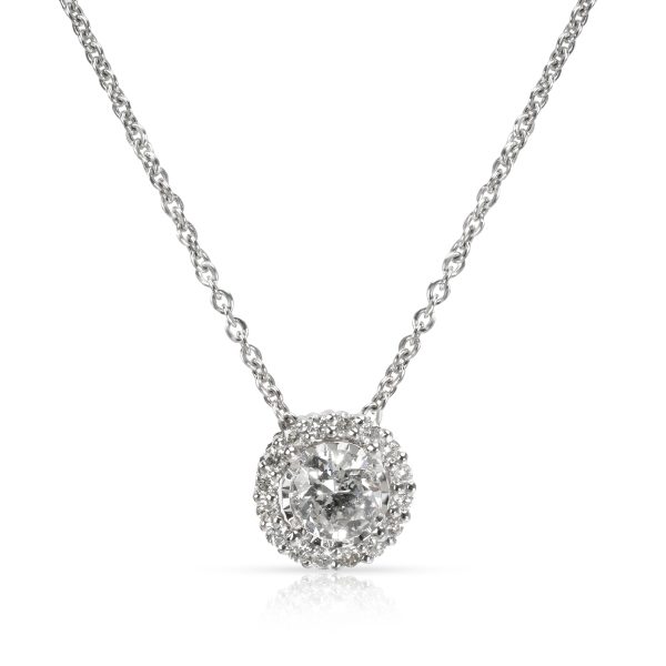 098617 fv 4b9d1812 f5af 4fbc bbf4 ec10361e8614 Halo Diamond Pendant Necklace in 14K White Gold 100 CTW