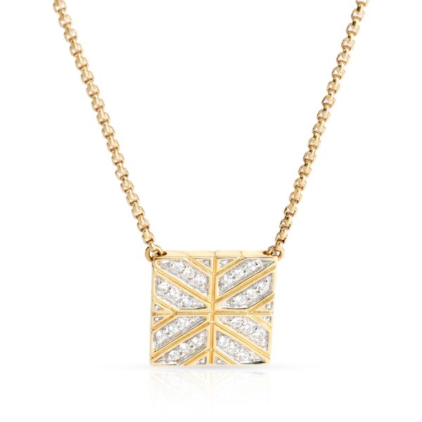 098634 fv bc15b846 b88c 43d5 b02f cee19ac609e3 John Hardy Modern Chain Collection Diamond Fashion Necklace in 18K Yellow Gold 0