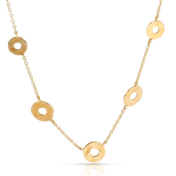 098652 fv Ippolita Senso Five Station Circle Necklace in 18K Yellow Gold