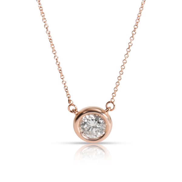 098851 fv Solitaire Bezel Pendant on Chain in 14K Pink Gold GH SI1 2 104 CT