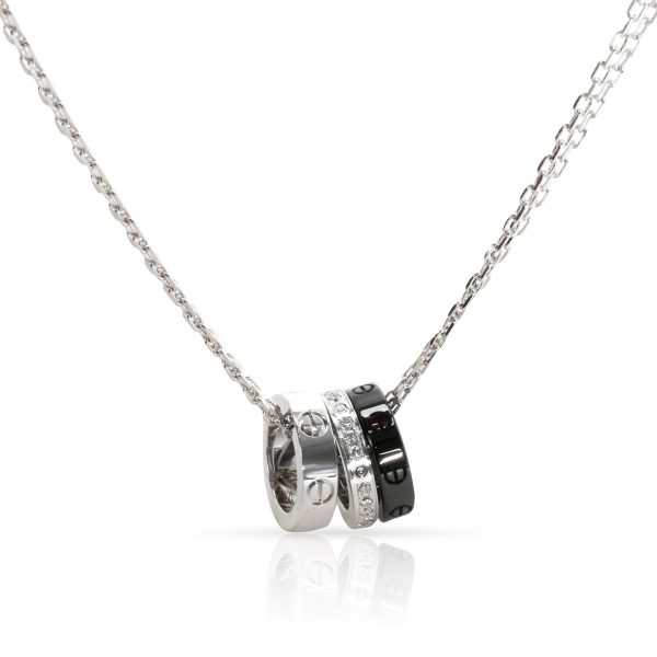 098876 fv f8f22cb9 dd58 4b6a b80b fac3775397bd Cartier Diamond Ceramic Love Necklace in 18K White Gold 005 CTW