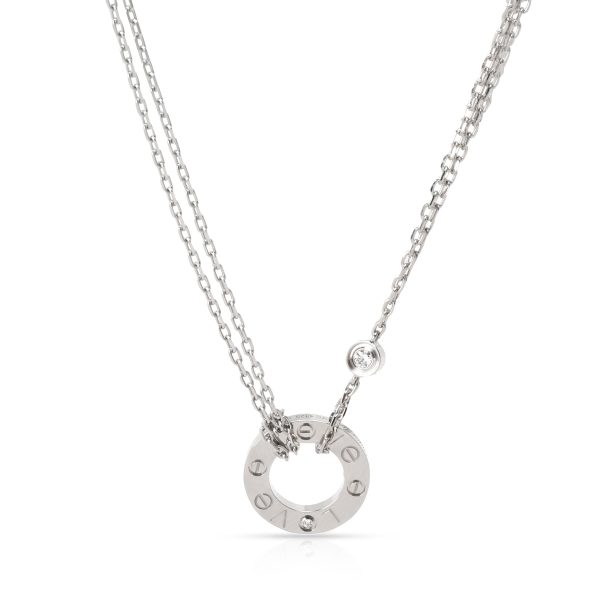 099055 fv b3a5f048 ff93 493f 8ae0 1fc239ae36f2 Cartier Love Diamond Necklace in 18K White Gold 003 CTW