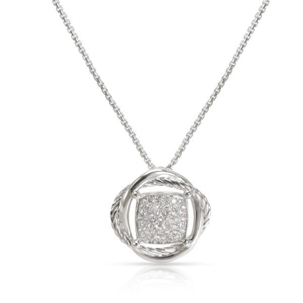 099186 fv f43a630f 2d40 47d3 96c4 0f0623e07632 David Yurman Crossover Pendant Necklace with Diamonds in Sterling Silver 04 CTW