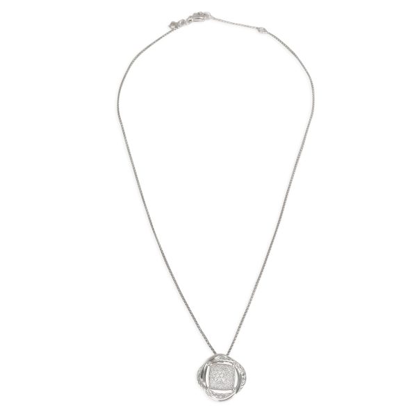 099186 pv 07e586dd 223a 4672 9347 80b38133cbca David Yurman Crossover Pendant Necklace with Diamonds in Sterling Silver 04 CTW