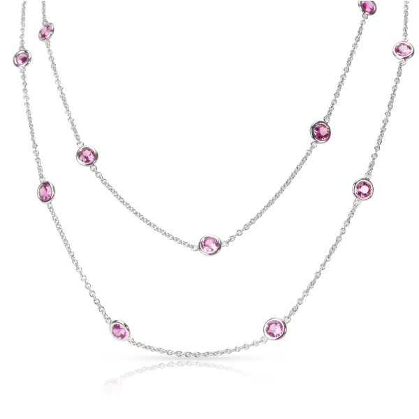 099326 fv 38ee17df c272 40ee 87c6 e80974389e42 Pink Sapphire Diamonds by the Yard Necklace in Platinum 525 ctw