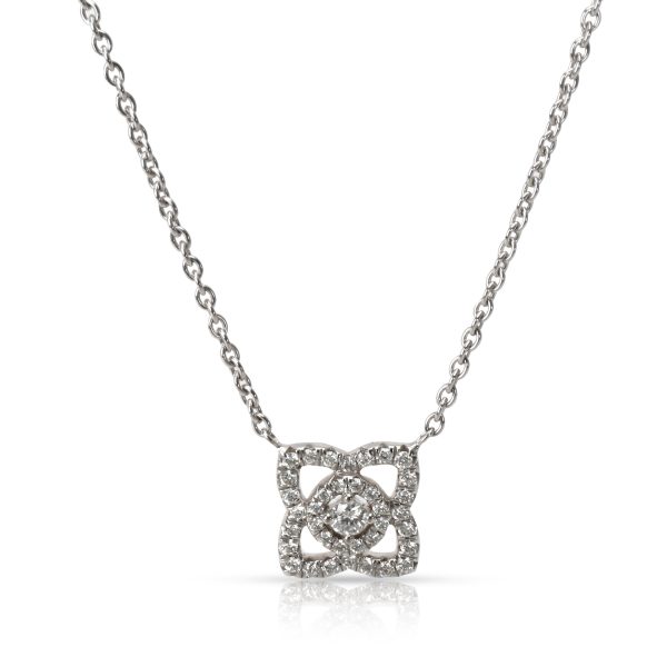 099415 fv 817d6ae2 d46b 40bd 9d5f 795a2edf6350 DeBeers Enchanted Lotus Diamond Necklace in 18K White Gold 017 CTW