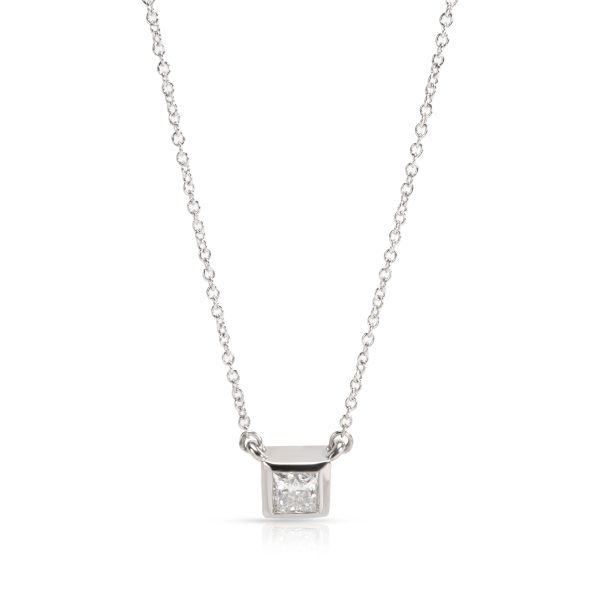 099747 fv 74facd2a b370 4e9c 824e 84075f6fcb07 GIA Certified Princess Cut Diamond Solitaire Pendant in 14K White Gold 045 ct