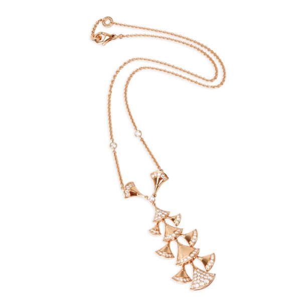 099797 pv 8535b77e 8117 4af9 8071 8eae3c8154ab Bulgari Divas Dream Diamond Necklace in 18K Rose Gold 2 CTW