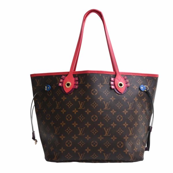 1 Louis Vuitton Neverfull MM Monogram Totem Tote Bag Brown