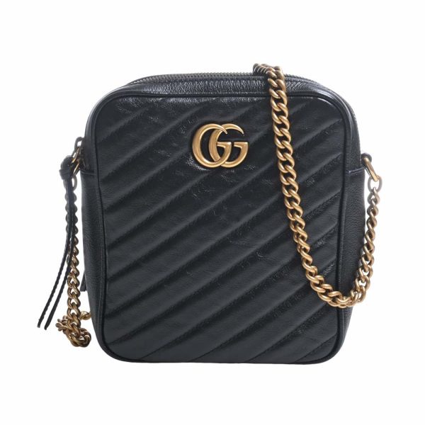 1 Gucci GG Leather Shoulder Bag Black