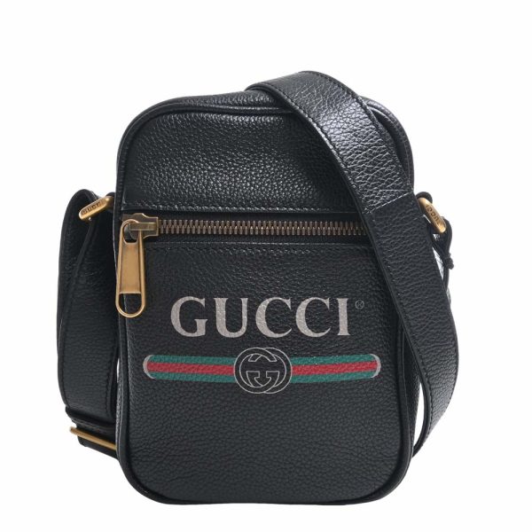 1 Gucci Vintage Logo Print Shoulder Bag Black