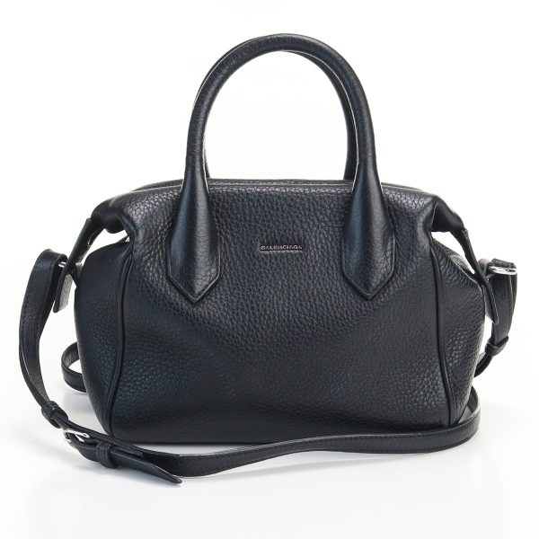 1 Balenciaga Shoulder Bag Handbag Leather Black