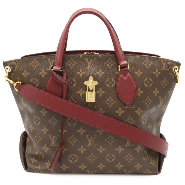 1 Louis Vuitton Monogram Flower Zipped MM Bordeaux