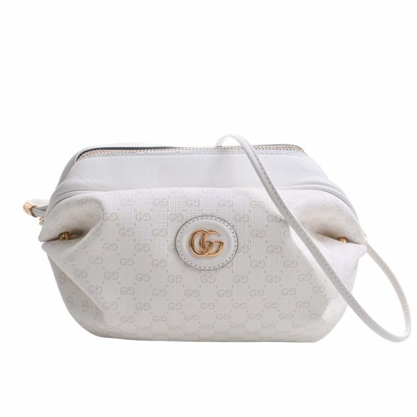 1 Gucci Micro GG Leather Mini Shoulder Bag White