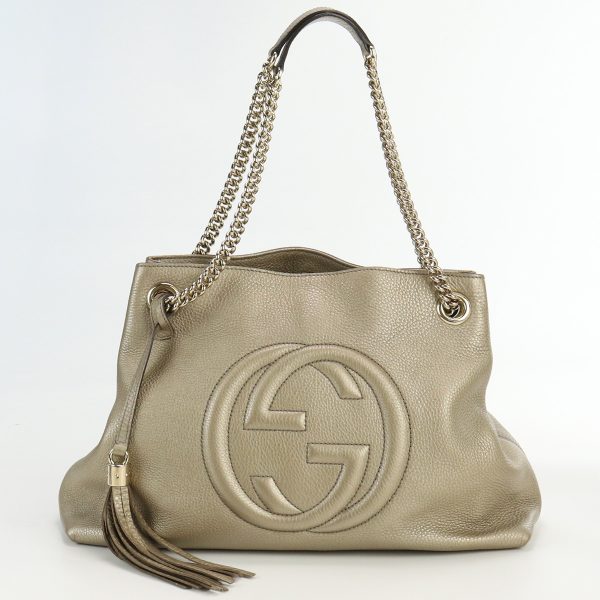 1 Gucci Chain Tote Bag Soho Shoulder Leather