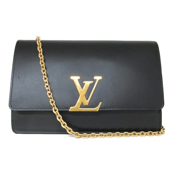 1 Louis Vuitton Pochette GM Shoulder Bag Cowhide Noir Black