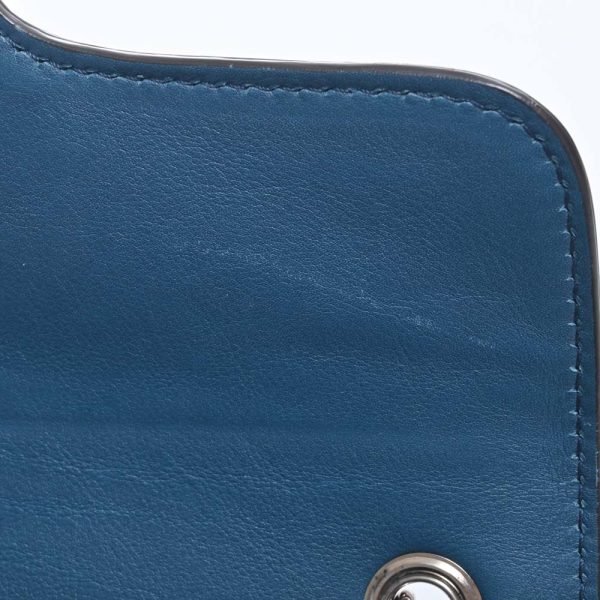 10 Gucci G Leather Chain Shoulder Bag Blue
