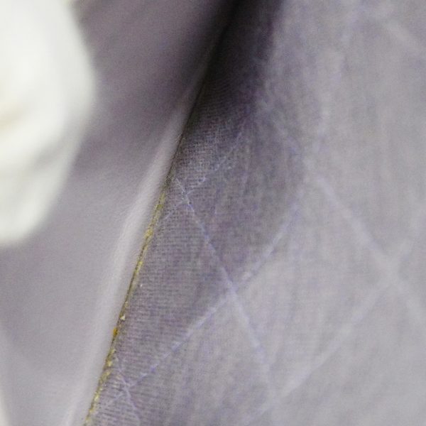 10 Chanel Shoulder Bag Matelasse Chain Cotton Purple Silver