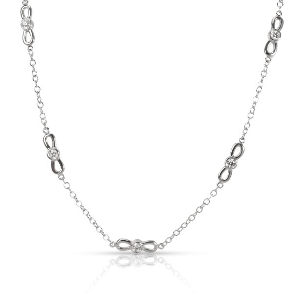 100005 fv 88d35338 e549 4021 8f4c d1b0d57c1953 Tiffany Co Winged Station Diamond Necklace in 18K White Gold 07 CTW