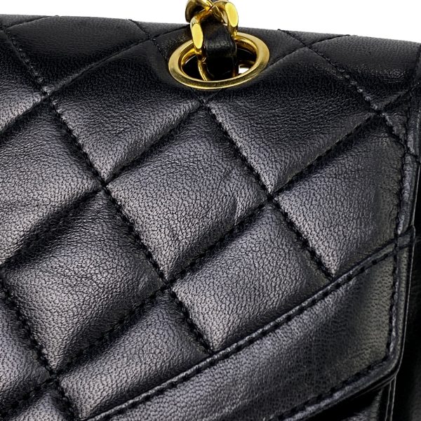 1000051438462 16 Chanel Coco Mark Chain Shoulder Bag Matelasse Mademoiselle Leather Black