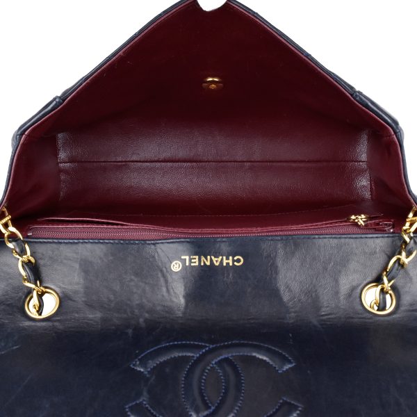 1000051580000 12 Chanel Coco Mark Chain Shoulder Bag Matelasse Leather Navy