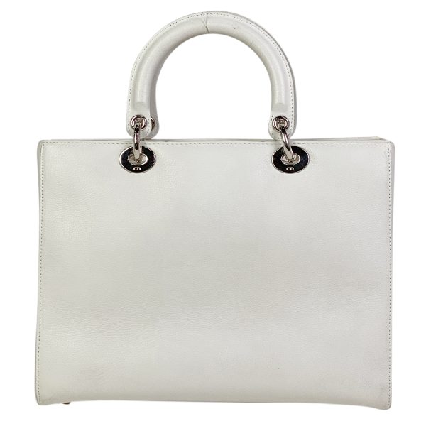 1000052890917 13 Christian Dior Lady Dior 2way Shoulder Bag Handbag Leather White