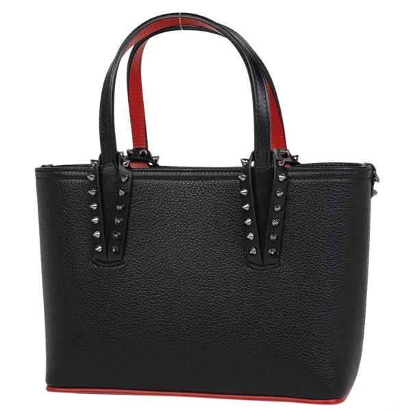 1000055143379 11 Christian Louboutin Kabata Mini Handbag Shoulder Bag Tote Studded Leather Black Red