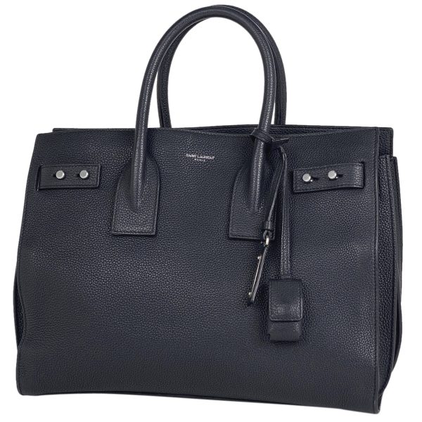 1000057641040 11 Saint Laurent Handbag Tote Bag Leather Navy