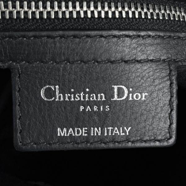 1000058996088 20 Christian Dior Logo Handbag 2way Shoulder Bag Mini Boston Leather Black