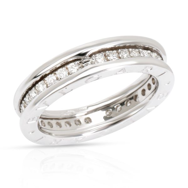 100495 av c947a4d8 7d32 4ae4 96f8 7611cd96de77 BVLGARI BZero1 Diamond One Band Ring in 18K White Gold