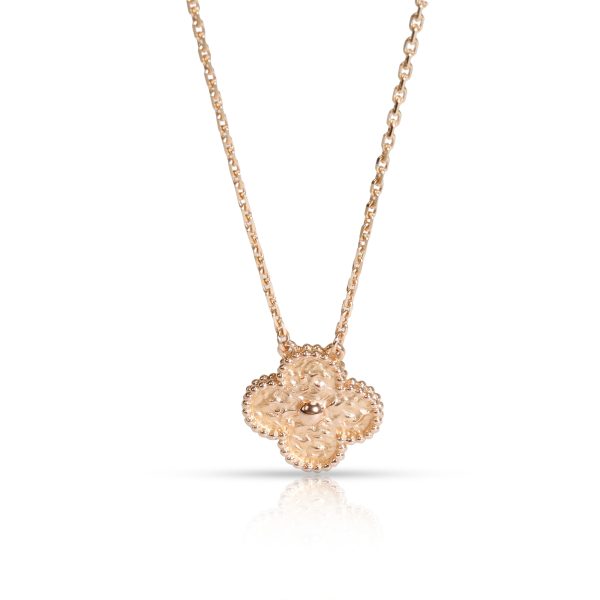 100591 fv Van Cleef Arpels Vintage Alhambra Necklace in 18K Rose Gold