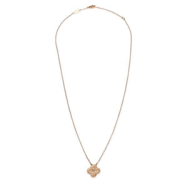 100591 pv Van Cleef Arpels Vintage Alhambra Necklace in 18K Rose Gold