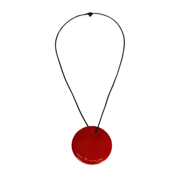 100671 pv 552ea53f f52a 46b8 989f 43ba52aaf0d2 Tiffany Co Elsa Peretti Round pendant in red lacquer over Japanese hardwood