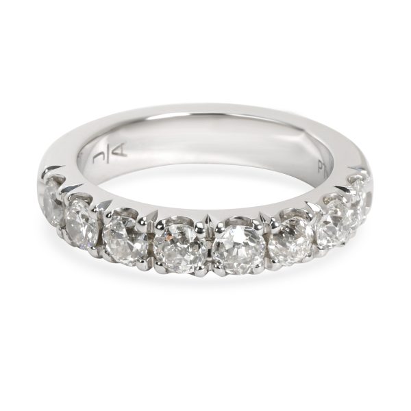 100701 fv 8 Stone Diamond Wedding Band in Platinum 1 CTW