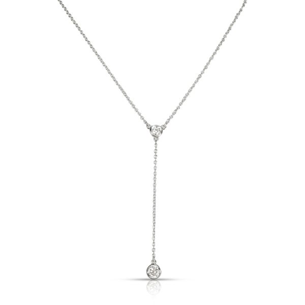 100751 fv Tiffany Co Elsa Peretti Diamond by the Yard Necklace in Platinum 02 CTW