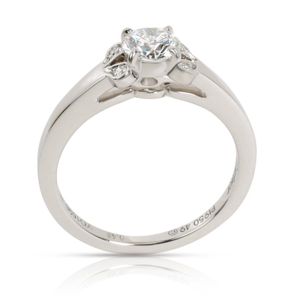 Engagement Ring Platinum Cartier Ballerine Diamond Engagement Ring in Platinum GIA D VVS1 049 CTW