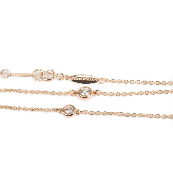 101188 clasp Tiffany Co Elsa Peretti Diamonds by the Yard 18K Rose Gold Necklace 120ctw