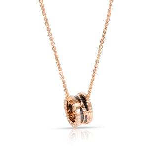 101422 fv Bulgari B Zero 1 Black Enamel Pendant in 18K Rose Gold