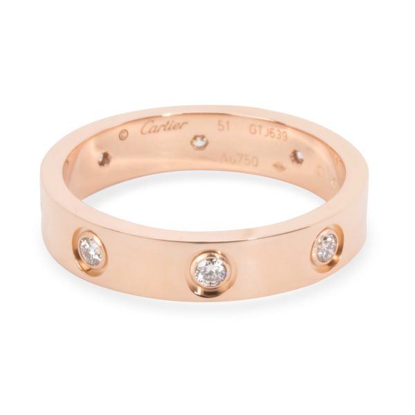 Rings Cartier Love Diamond Band in 18K Rose Gold 019 CTW