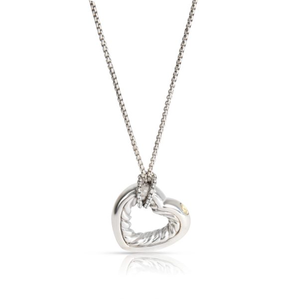 101472 fv 6c7420b3 413d 4350 a776 1667b03311a3 David Yurman Cable Heart Pendant in Sterling Silver on a Petite Box Chain