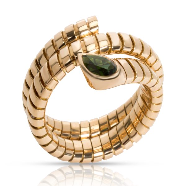 101572 pv 6d830b5a eb0d 4bf4 9e07 211070c19358 Bulgari Serpenti Garnet Tubogas Ring in 18K Yellow Gold