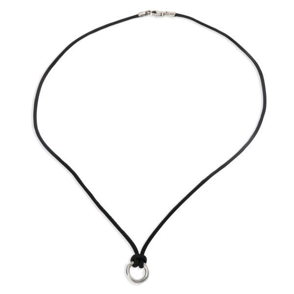 101599 pv 8bbe3c86 b59d 4406 bbae 7d1c18135e07 David Yurman Circle Necklace in Sterling Silver on a Black Cord