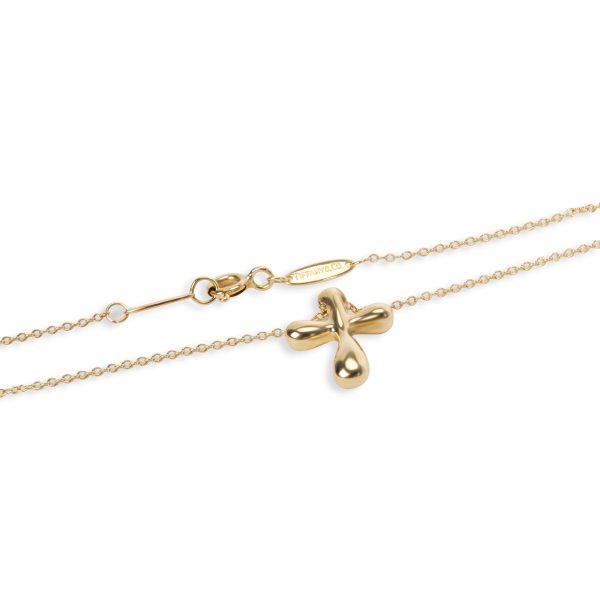 101639 clasp Tiffany Co Elsa Peretti Cross Pendant in 18K Yellow Gold