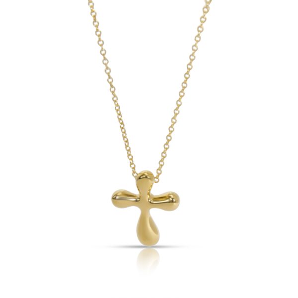 101639 fv Tiffany Co Elsa Peretti Cross Pendant in 18K Yellow Gold