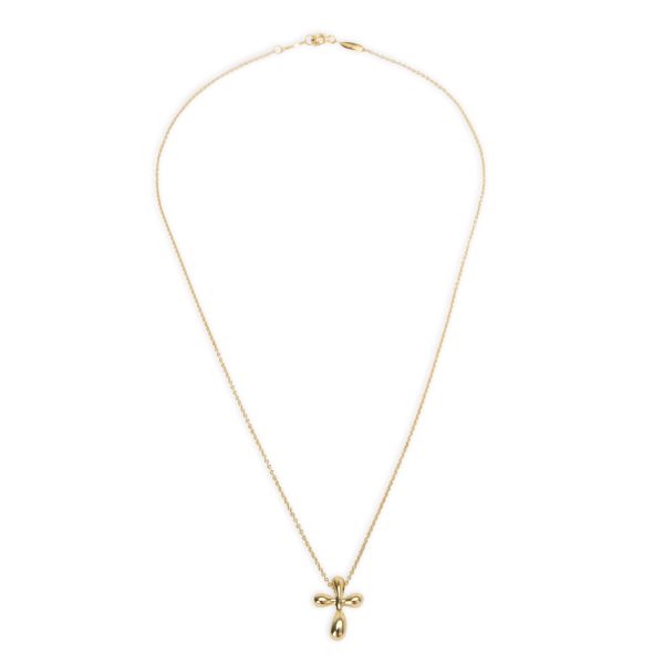 101639 pv Tiffany Co Elsa Peretti Cross Pendant in 18K Yellow Gold