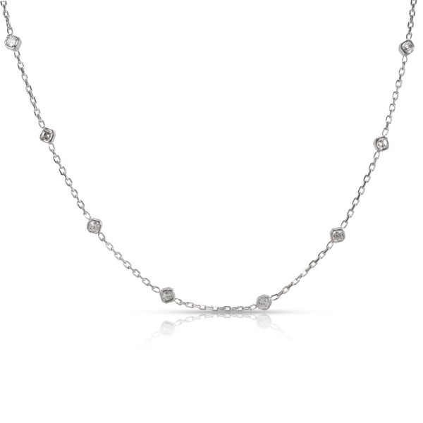 101668 fv 527b5bbf a349 4183 a91f 16366ce45317 Cartier Asscher Diamond Station Necklace in 18K White Gold 100 CTW