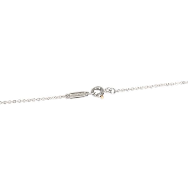 101836 clasp Tiffany Co Square Diamond Sapphire Necklace in Platinum 020 CTW