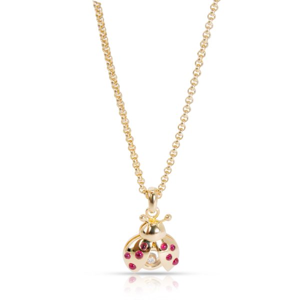 101839 fv dac7151a d8e3 4487 bc1d 6ae1cc7877f9 Chopard Happy Diamonds Ladybug Pendant in 18K Yellow Gold 005 CTW