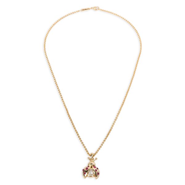 101839 pv b7108b65 dc4d 418b 8e27 25b70d1f9516 Chopard Happy Diamonds Ladybug Pendant in 18K Yellow Gold 005 CTW