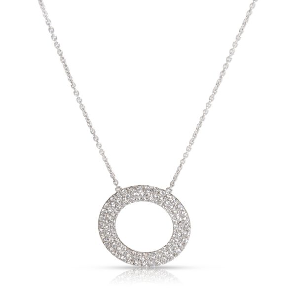 101937 fv c9f2f774 2b54 4466 a291 1becb3361501 Tiffany Co Pave Diamond Circle Necklace in 18K White Gold 07 CTW